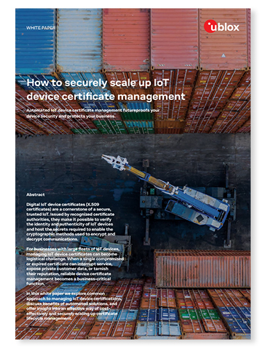 Automated IoT certificate management benefits all IoT applications