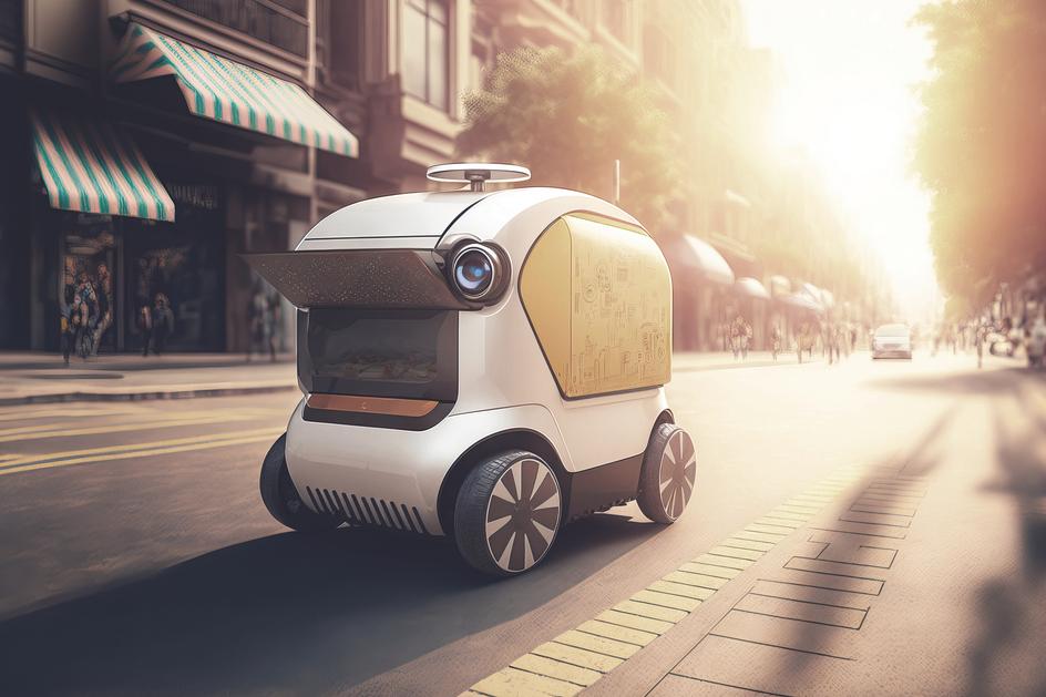 u-locate: delivery robot on the street