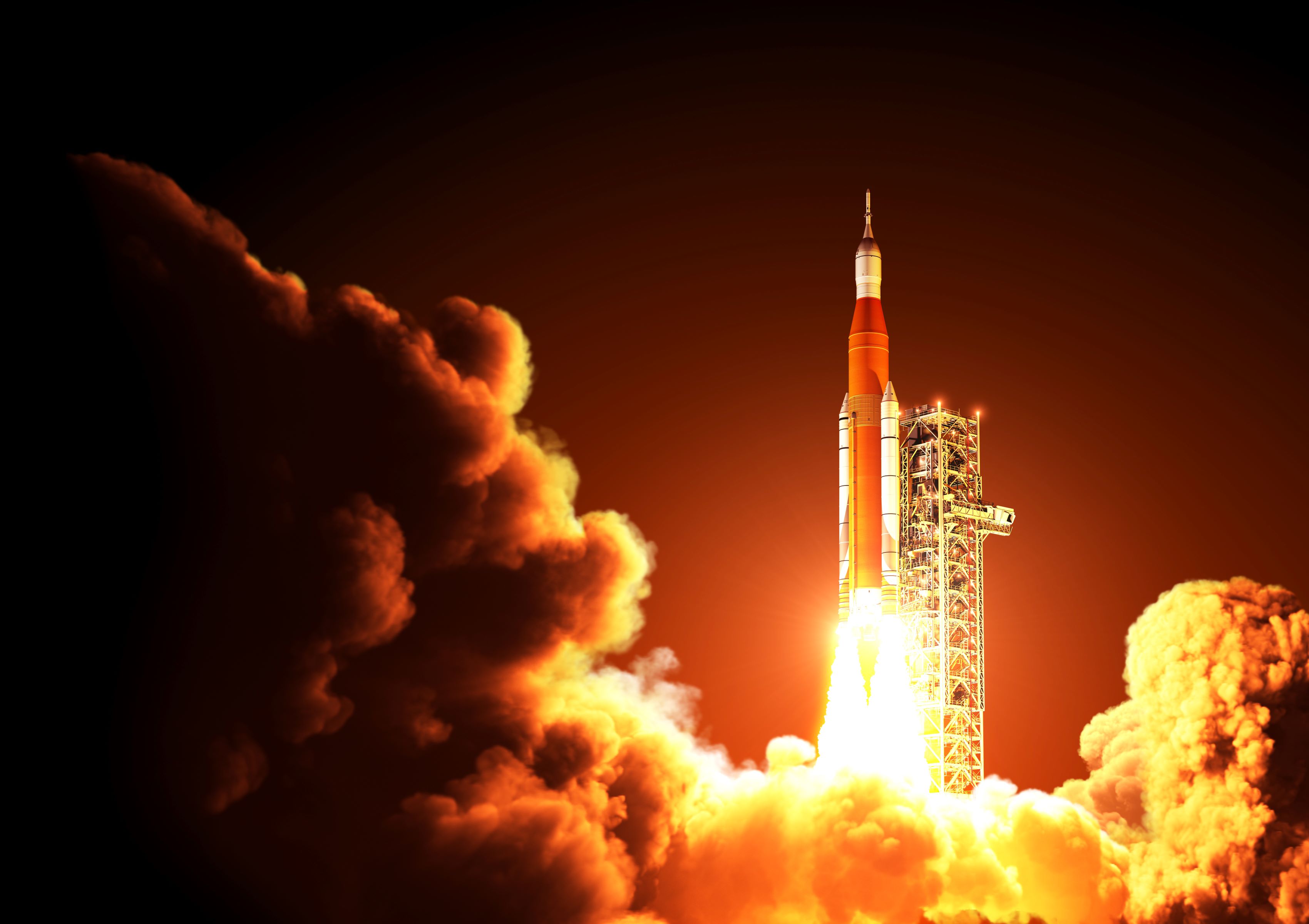 Rocket launch representing ESA Celeste LEO-PNT satellites complementing GNSS for mass-market positioning
