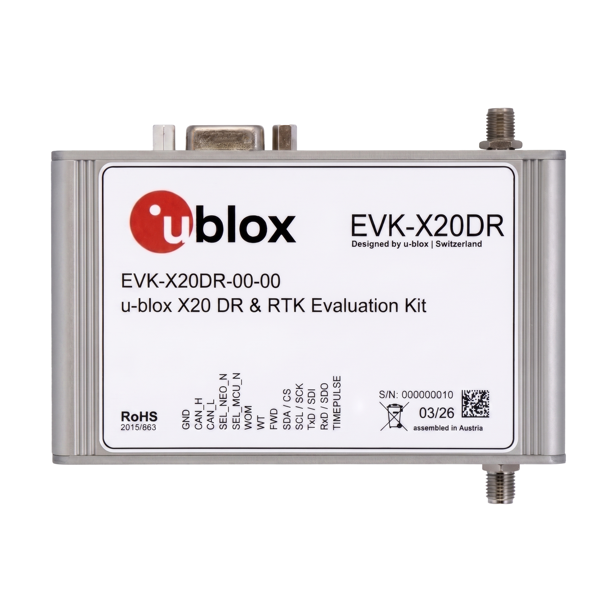 EVK-X20DR GNSS Evaluation Kit - u-blox X20 DR