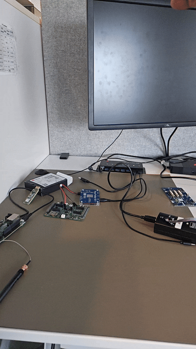 ALMA-B2 evaluation kit running an Edge AI demo with its built-in Neural Processing Unit