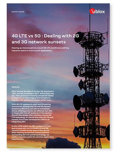 4G longevity in the face of 2G and 3G shutdowns white paper cover