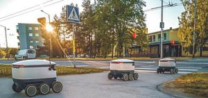 gps multipath delivery robots crossing the street