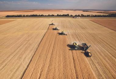 harvesters on the field 