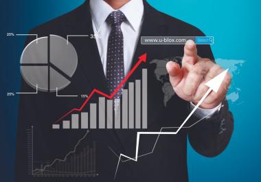 Touch Screen financial symbols coming from hand