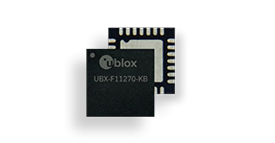 Front view of the u-blox UBX-F11270-KB GNSS chip