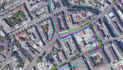 GNSS tracks in Zurich drive test