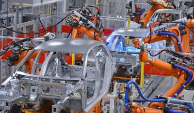Robots welding manufacturing Industry 4.0