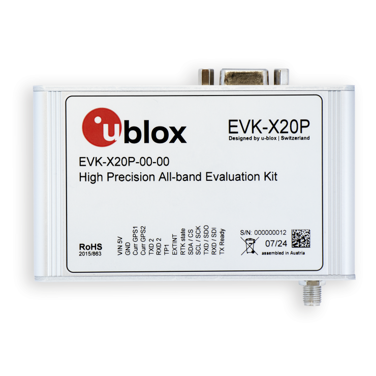 u-blox X20P high precision GNSS evaluation kit
