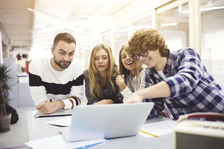 Picture of international students preparing for upcoming exams