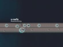 u-safe cars on the motorway 